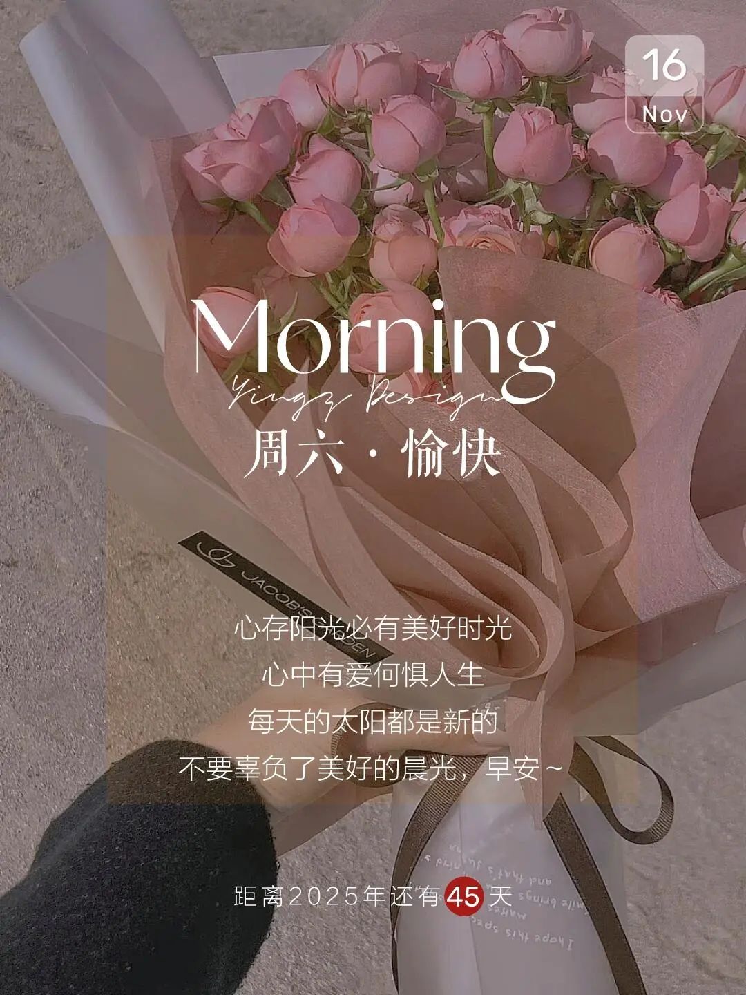²⁰²⁴/₁₁.₁₆ ᵕ̈ 冬季早安问候：心存阳光必有美好时光，周六愉快！-8113-1