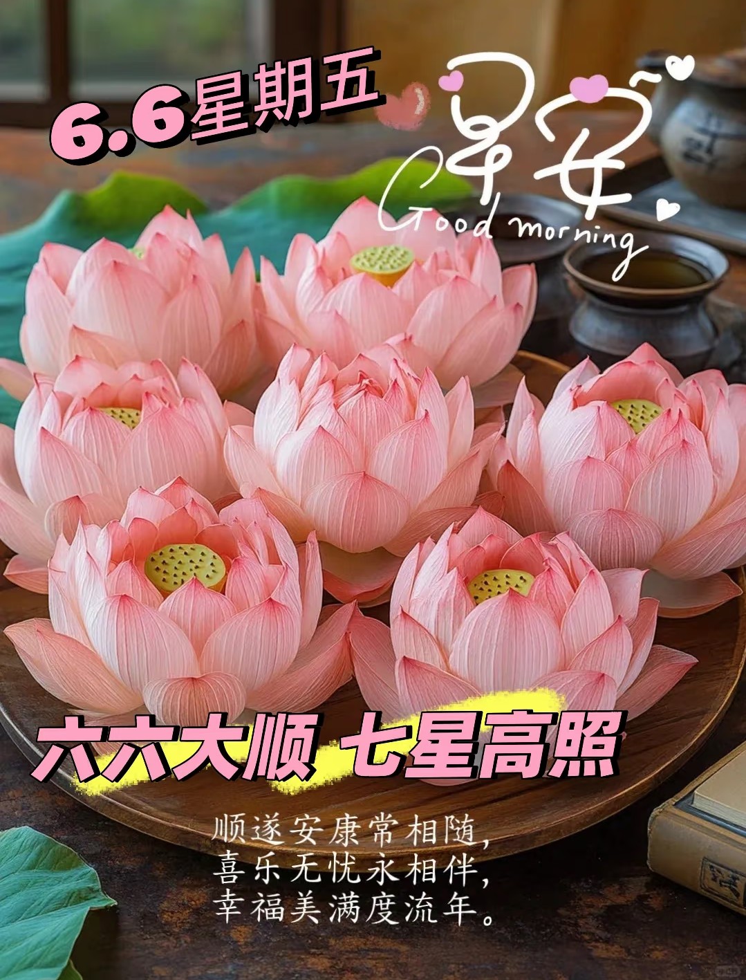 ᰔᩚᐝ²⁰²⁵/₀₆.₀₆6月6日六六大顺早安祝福文案和美图！祝高考学子「金榜题名」～Best wishes!-5689-6