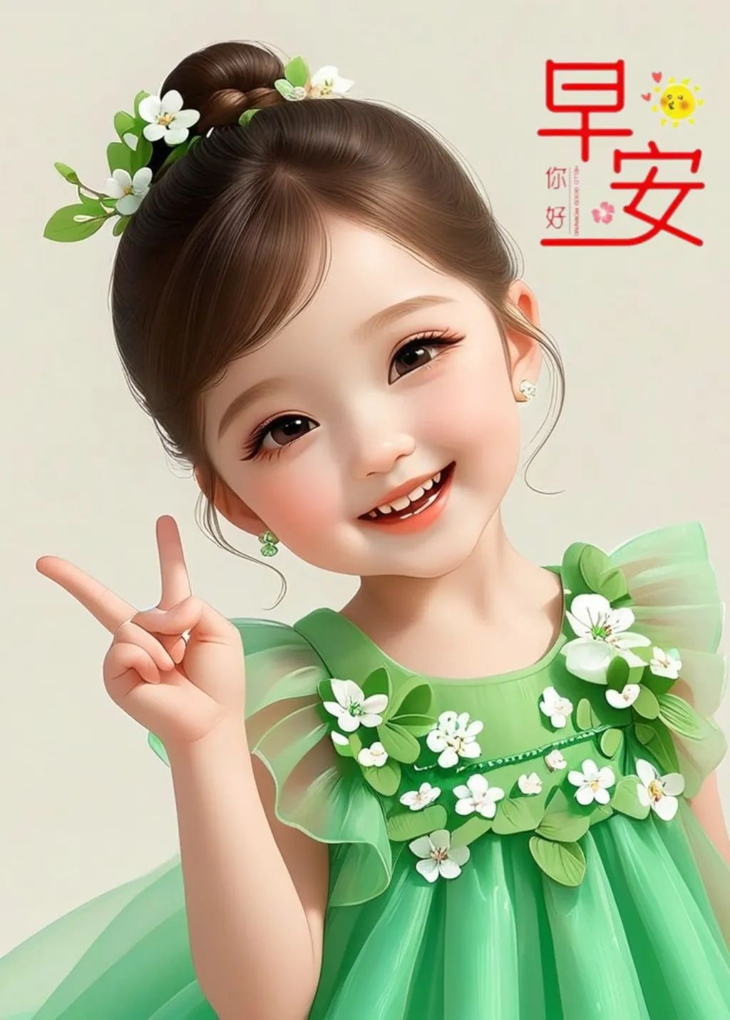“春天早上起来这样发，去笑死朋友圈（ 加强封神版）”Ⅱ原创首发敲可爱又美丽早安头像-5795-4