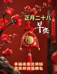 正月二十八：愿你吉祥安康，八方来财，八方来喜，早安祝福语图片-5821-6
