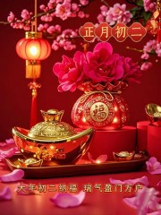 ²⁰²⁵/₀₁.₃₀早安朋友圈这样发，大年初二，平安、喜乐、富足！十全十美！-5865-3