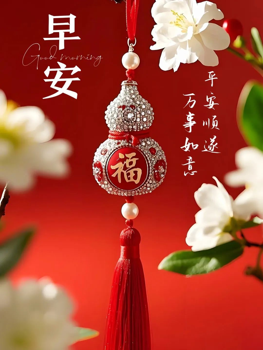 ²⁰²⁵/₀₁.₃₀早安朋友圈这样发，大年初二，平安、喜乐、富足！十全十美！-5865-4