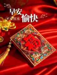 ²⁰²⁵/₀₁.₃₀早安朋友圈这样发，大年初二，平安、喜乐、富足！十全十美！-5865-6