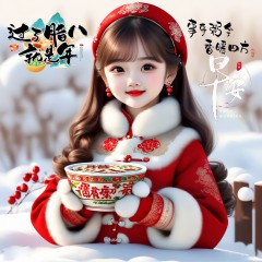 “²⁰²⁵/₀₁.₀₇腊八节，早上起床了这样发朋友圈”‖原创首发“粥到福到 诸事粥全”早安头像-5901-1
