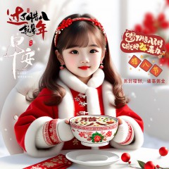 “²⁰²⁵/₀₁.₀₇腊八节，早上起床了这样发朋友圈”‖原创首发“粥到福到 诸事粥全”早安头像-5901-2