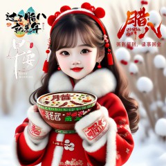 “²⁰²⁵/₀₁.₀₇腊八节，早上起床了这样发朋友圈”‖原创首发“粥到福到 诸事粥全”早安头像-5901-3