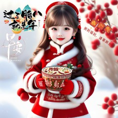 “²⁰²⁵/₀₁.₀₇腊八节，早上起床了这样发朋友圈”‖原创首发“粥到福到 诸事粥全”早安头像-5901-4