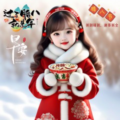 “²⁰²⁵/₀₁.₀₇腊八节，早上起床了这样发朋友圈”‖原创首发“粥到福到 诸事粥全”早安头像-5901-9