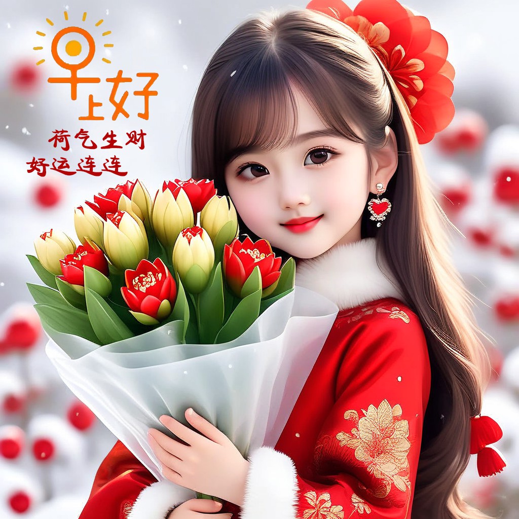 原创首发“荷气生财 好运莲莲”早安头像 | “周末起床了这样发，去笑翻你的朋友圈”-5906-3
