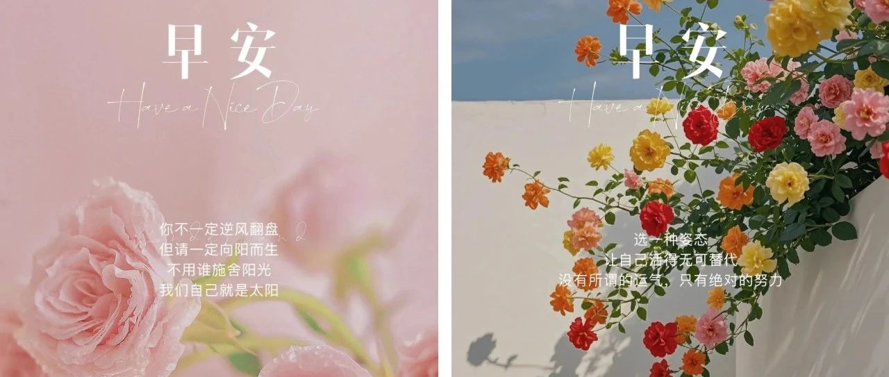 题图-“早安高级文案，发光且有力量”