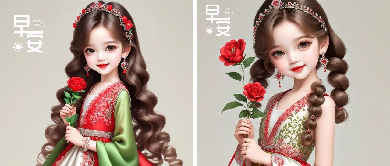 题图-“「早安」这么撩，感情越来越甜蜜！”原创首发甜美可爱女生头像