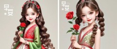 题图-“「早安」这么撩，感情越来越甜蜜！”原创首发甜美可爱女生头像