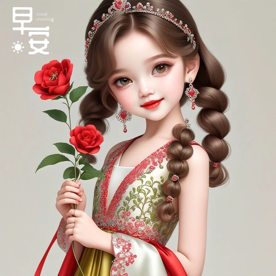 题图-“「早安」这么撩，感情越来越甜蜜！”原创首发甜美可爱女生头像