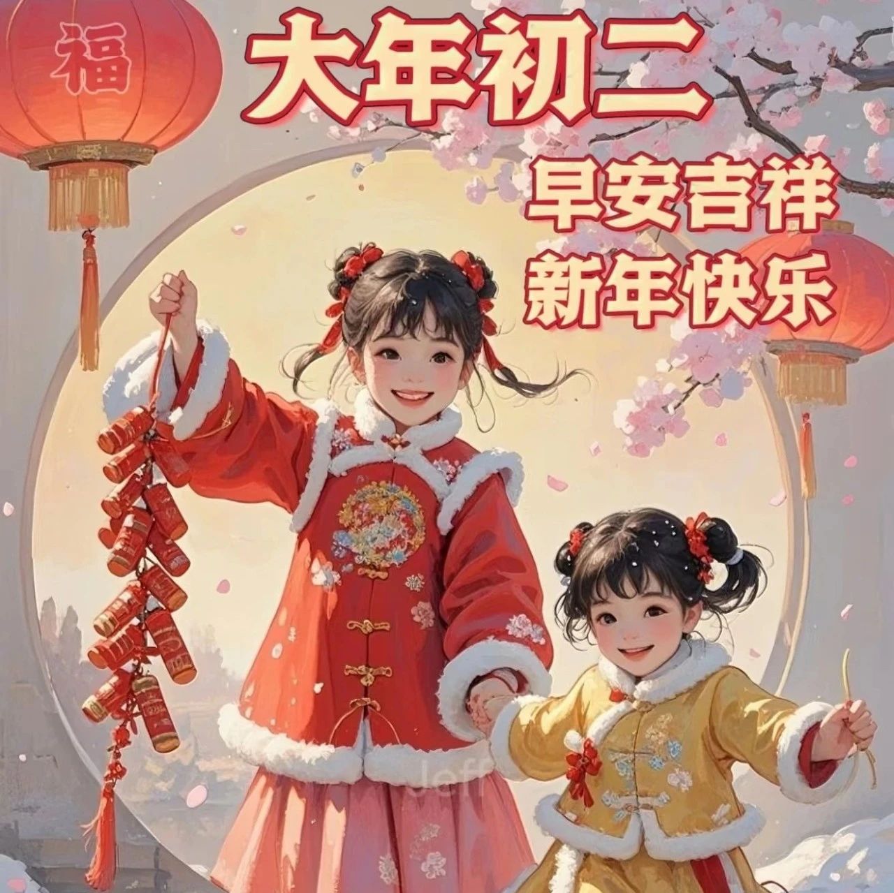 题图-²⁰²⁵/₀₁.₃₀早安朋友圈这样发，大年初二，平安、喜乐、富足！十全十美！