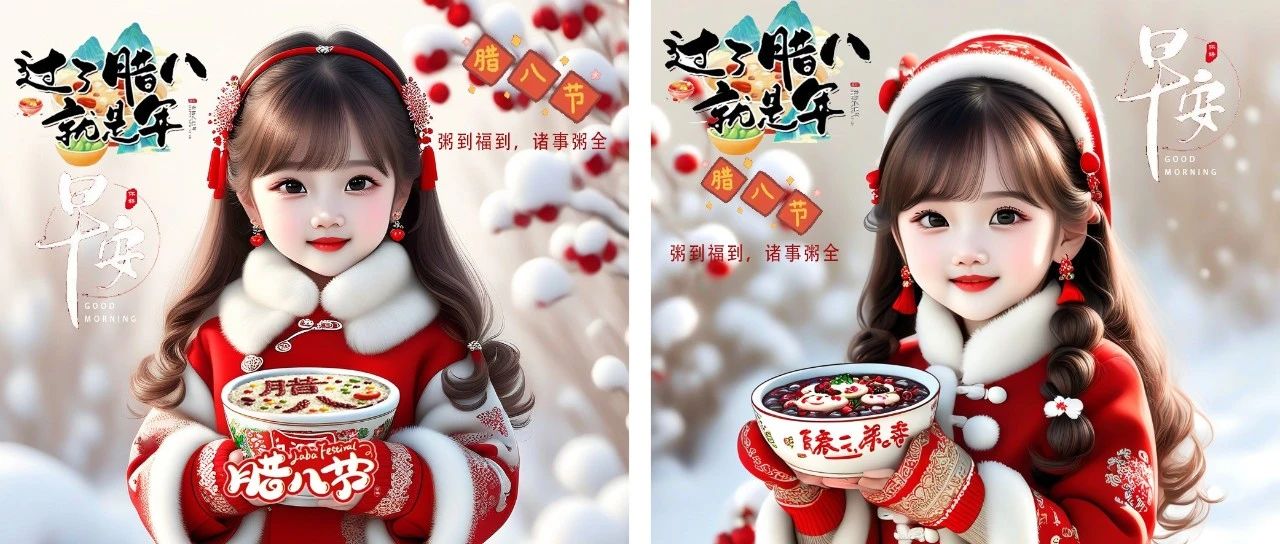 题图-“²⁰²⁵/₀₁.₀₇腊八节，早上起床了这样发朋友圈”‖原创首发“粥到福到 诸事粥全”早安头像